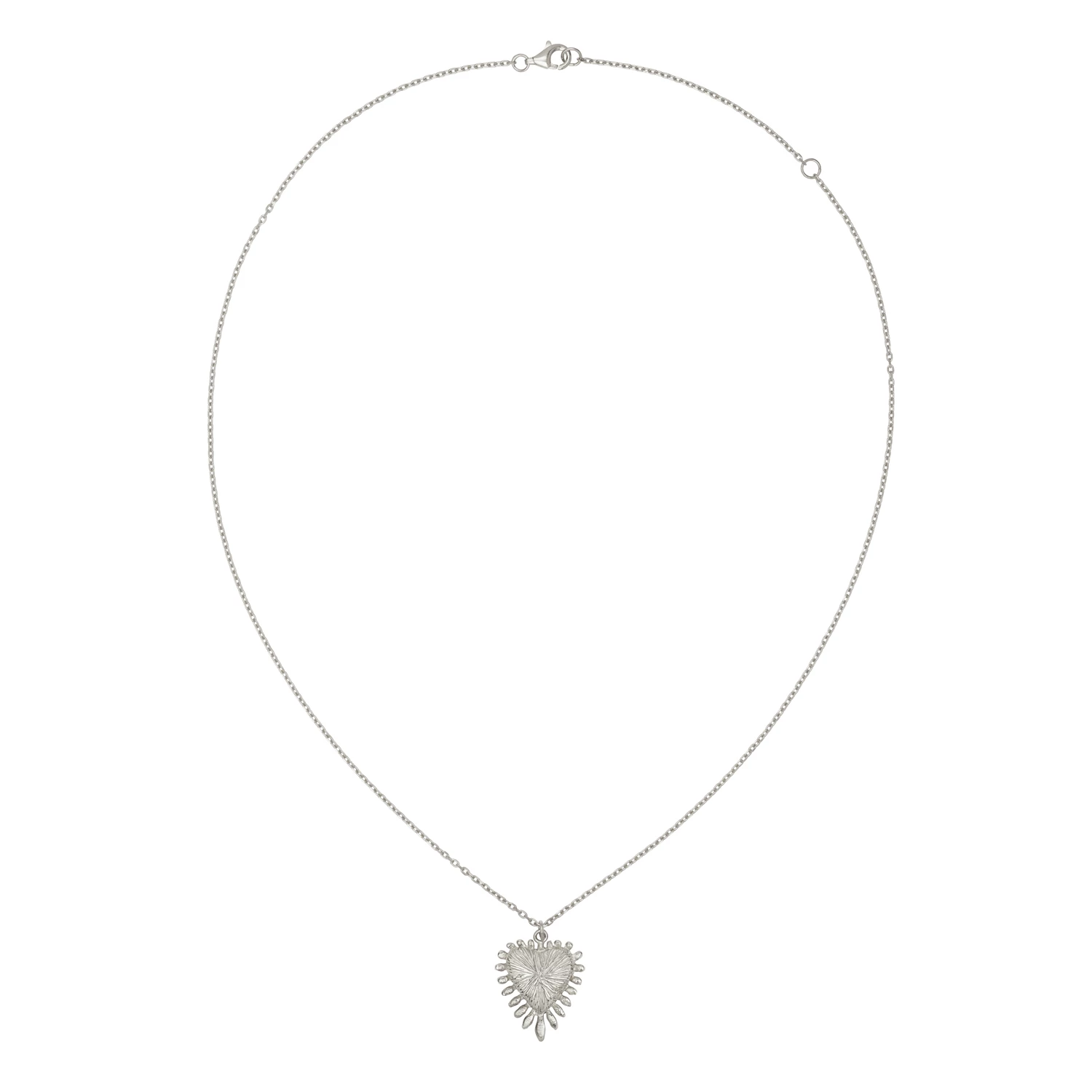 Zoe and Morgan Heart Rays Necklace Silver 4 Zoe and Morgan Heart Rays Necklace Silver