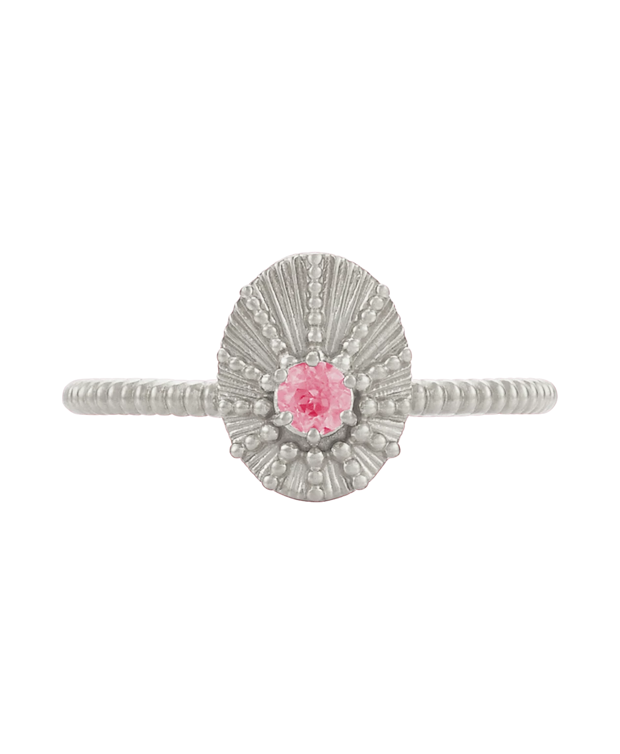 Zoe and Morgan Kina Stacker Ring Silver with Pink Tourmaline 2 Zoe and Morgan Kina Stacker Ring Silver with Pink Tourmaline