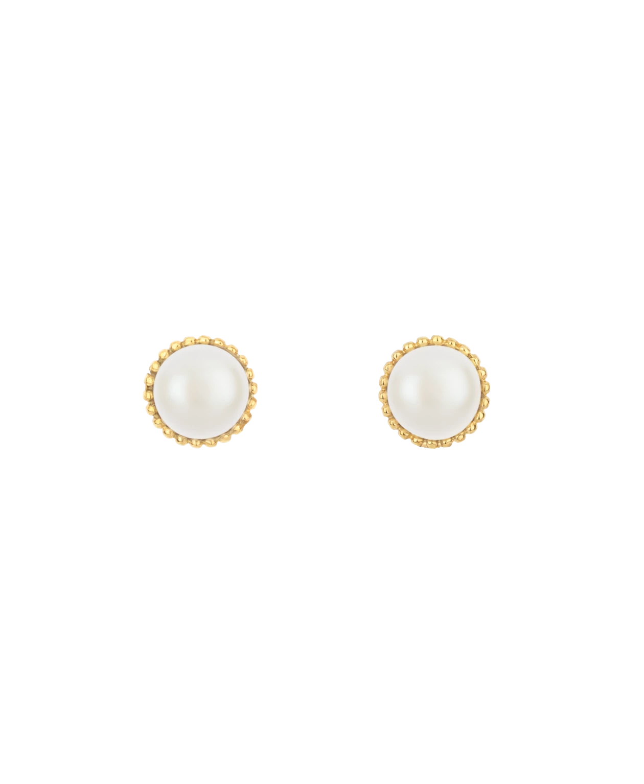 Zoe and Morgan Pearl Stud Earrings Gold 5 Zoe and Morgan Pearl Stud Earrings Gold
