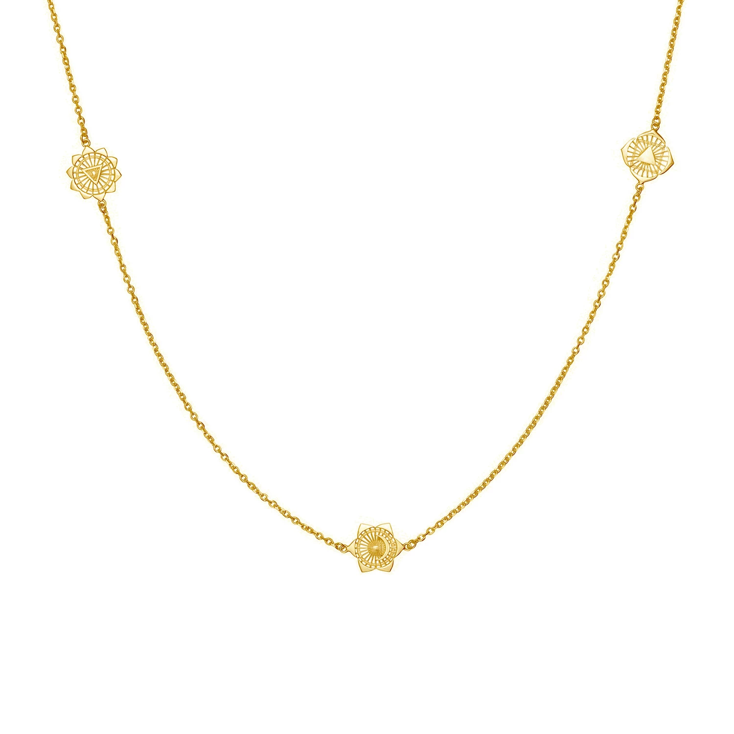 Zoe and Morgan 7 Chakra Necklace Gold 3 Zoe and Morgan 7 Chakra Necklace Gold