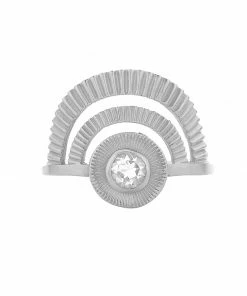 Zoe and Morgan Silver With White Zircon Golden Hour Ring 7 Zoe and Morgan Silver With White Zircon Golden Hour Ring