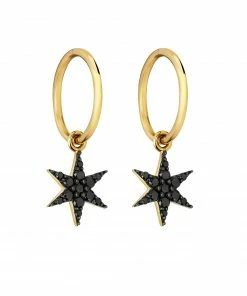 Zoe and Morgan Mini Anahata Black Diamond Hoops 7 Zoe and Morgan Mini Anahata Black Diamond Hoops