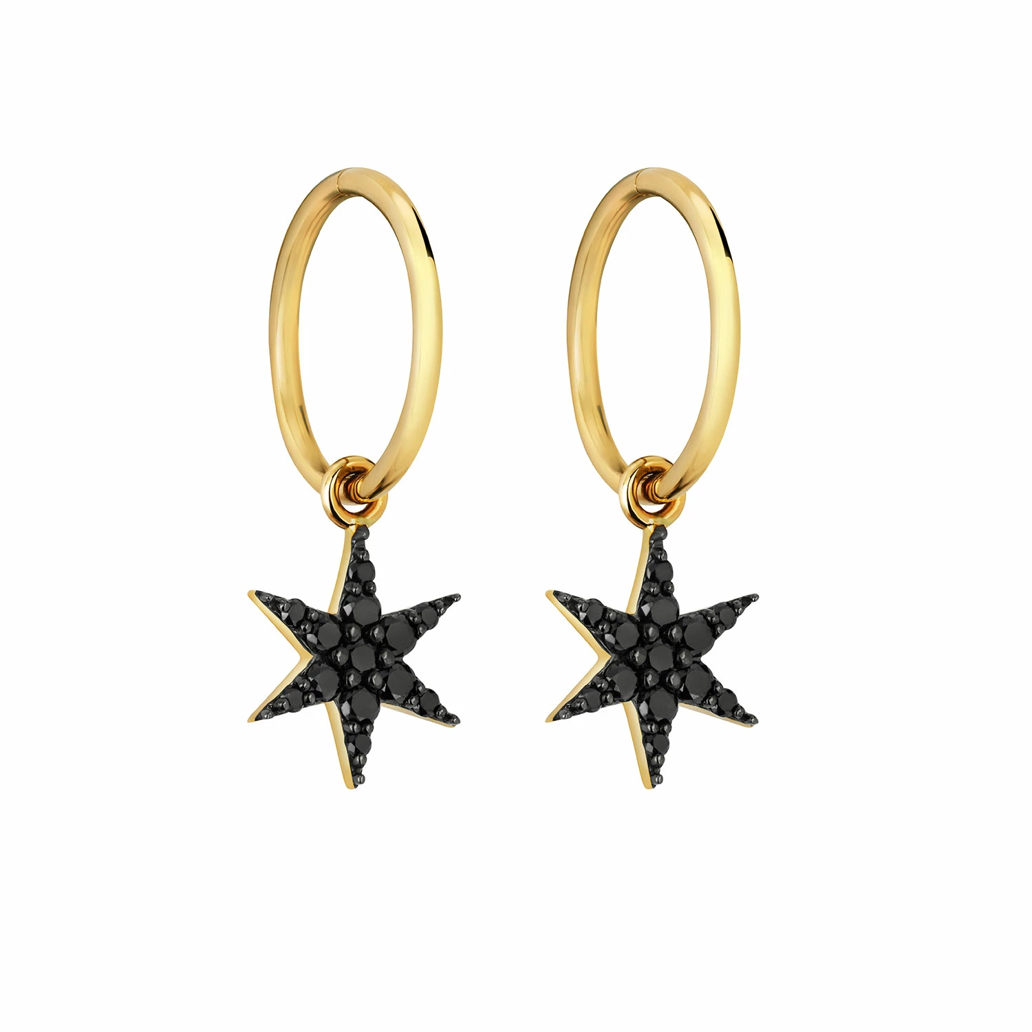 Zoe and Morgan Mini Anahata Black Diamond Hoops 4 Zoe and Morgan Mini Anahata Black Diamond Hoops