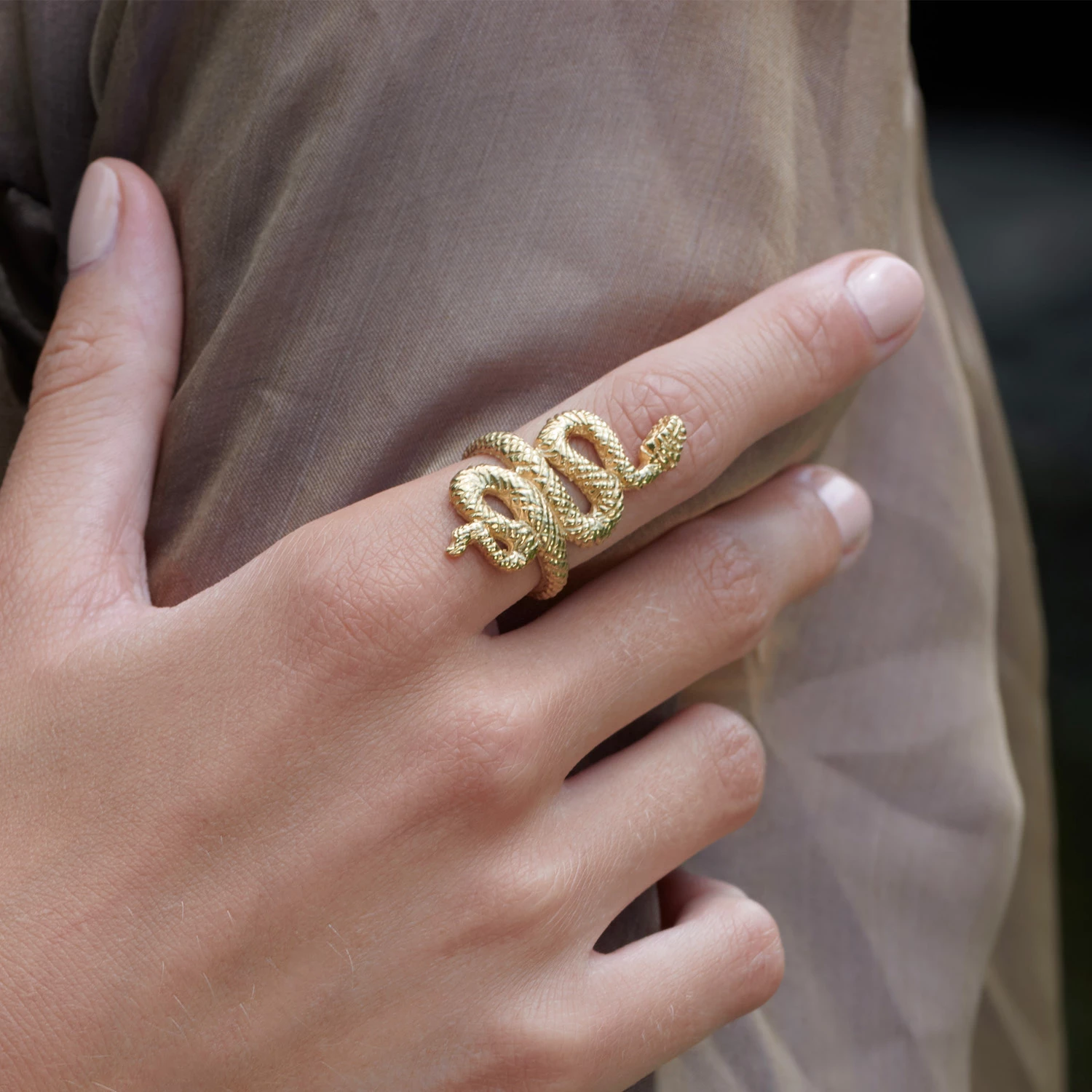 Zoe and Morgan Kundalini Snake Gold Ring 2 Zoe and Morgan Kundalini Snake Gold Ring