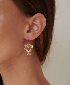 Zoe and Morgan Gold Gypsy Heart Earrings