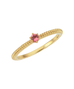 Zoe and Morgan Anchored Stacker Ring Gold and Pink Tourmaline 6 Zoe and Morgan Anchored Stacker Ring Gold and Pink Tourmaline