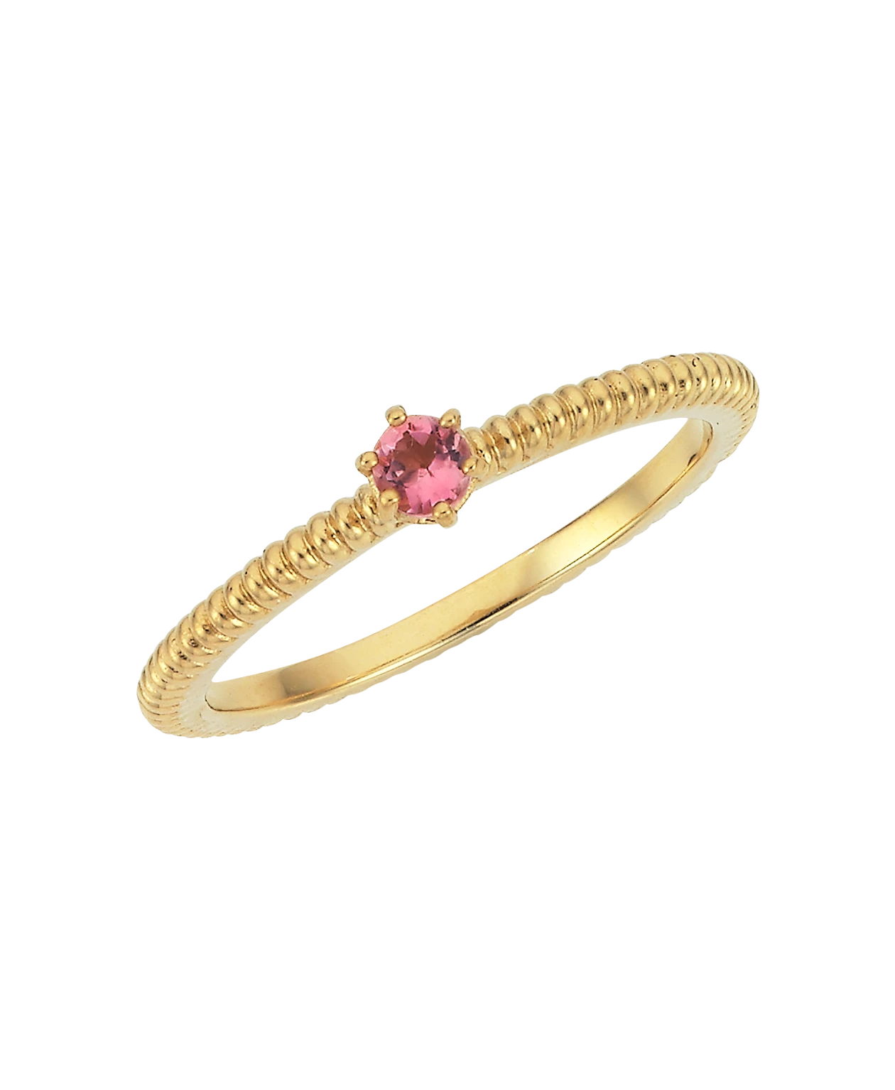 Zoe and Morgan Anchored Stacker Ring Gold and Pink Tourmaline 3 Zoe and Morgan Anchored Stacker Ring Gold and Pink Tourmaline