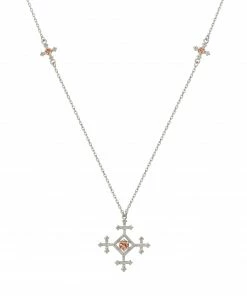 Zoe and Morgan Sura Necklace Brown Zircon Silver