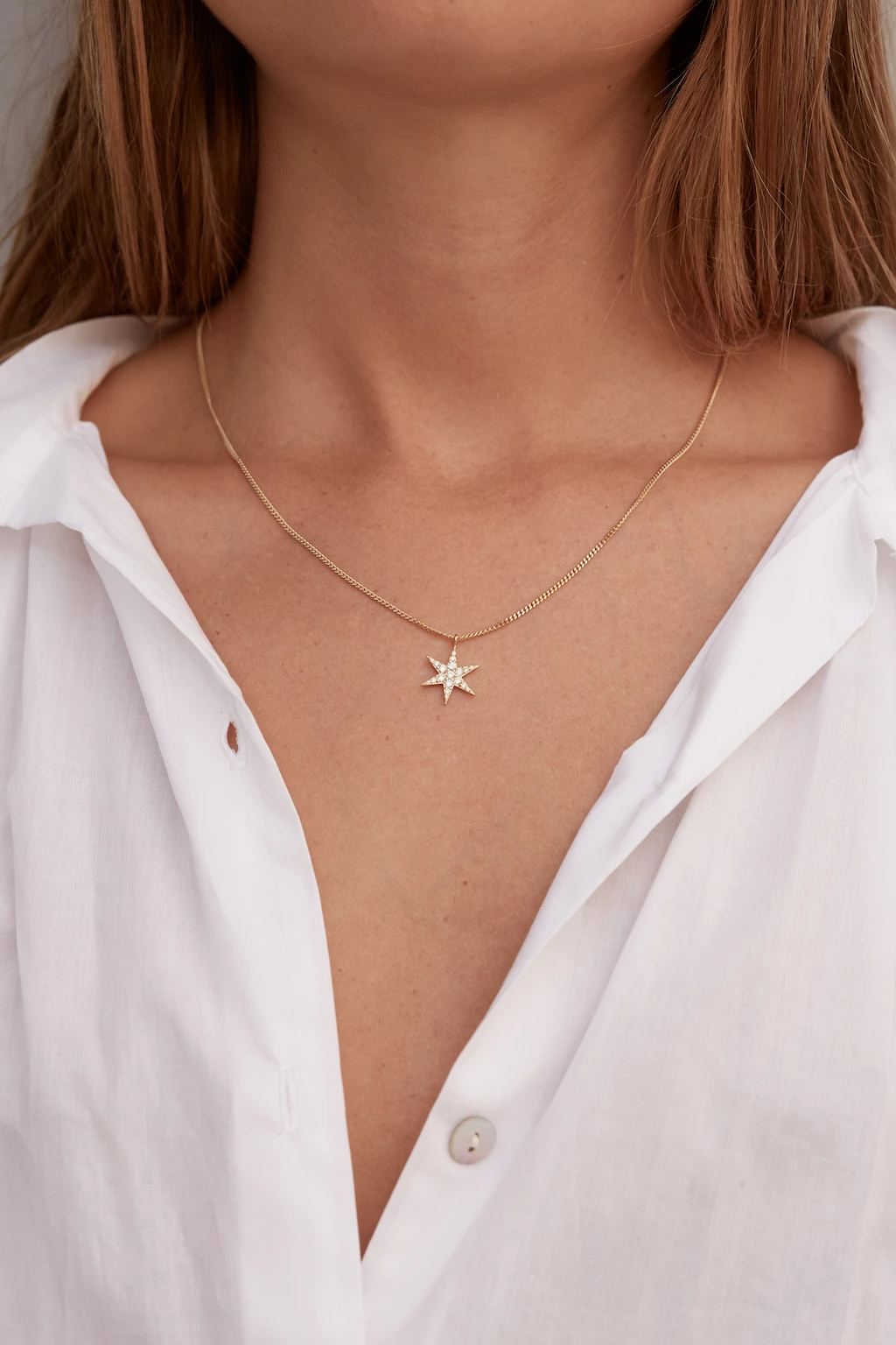 Zoe and Morgan Gold Anahata Star Diamond Necklace 3 Zoe and Morgan Gold Anahata Star Diamond Necklace