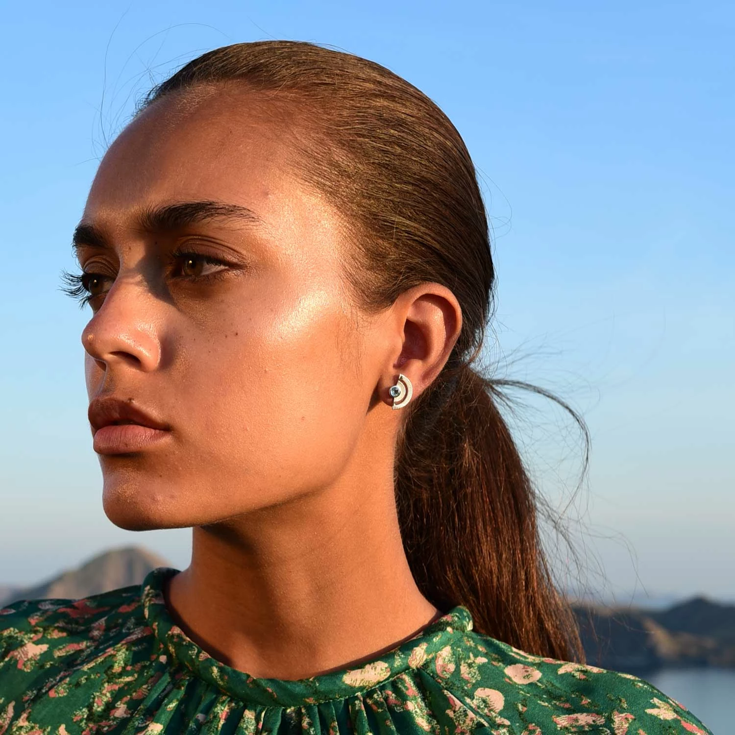 Zoe and Morgan Silver With White Zircon Golden Hour Earrings 2 Zoe and Morgan Silver With White Zircon Golden Hour Earrings