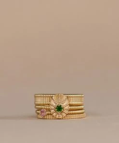 Zoe and Morgan Kina Stacker Ring Gold and Chrome Diopside