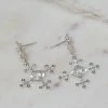 Zoe and Morgan Sura Earrings Natural White Zircon Silver