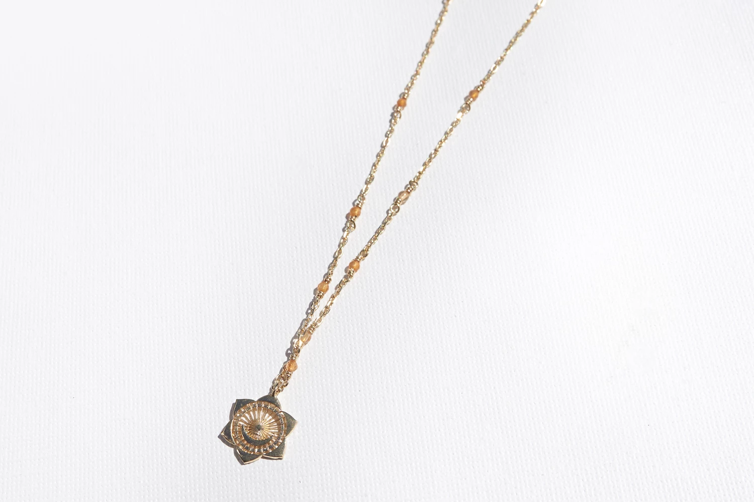 Zoe and Morgan Carnelian Sacral Mala Gold Chakra Necklace 3 Zoe and Morgan Carnelian Sacral Mala Gold Chakra Necklace