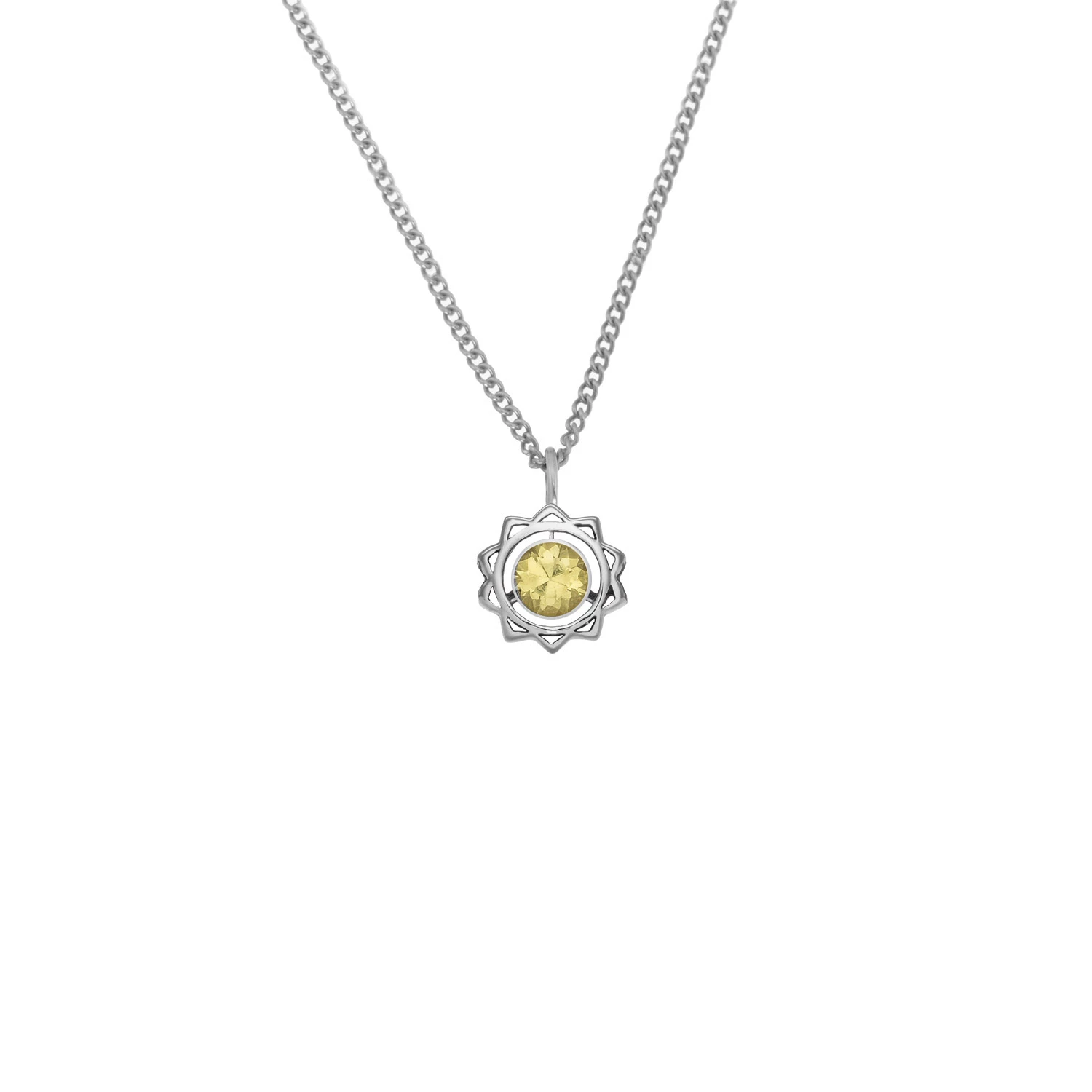 Zoe and Morgan Silver Yellow Sapphire Solar Plexus Chakra Necklace 1 Zoe and Morgan Silver Yellow Sapphire Solar Plexus Chakra Necklace