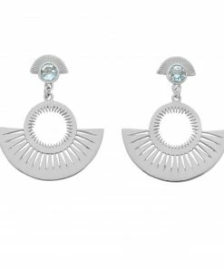 Zoe and Morgan Silver With Blue Topaz Pocket Full Of Sunshine Earrings