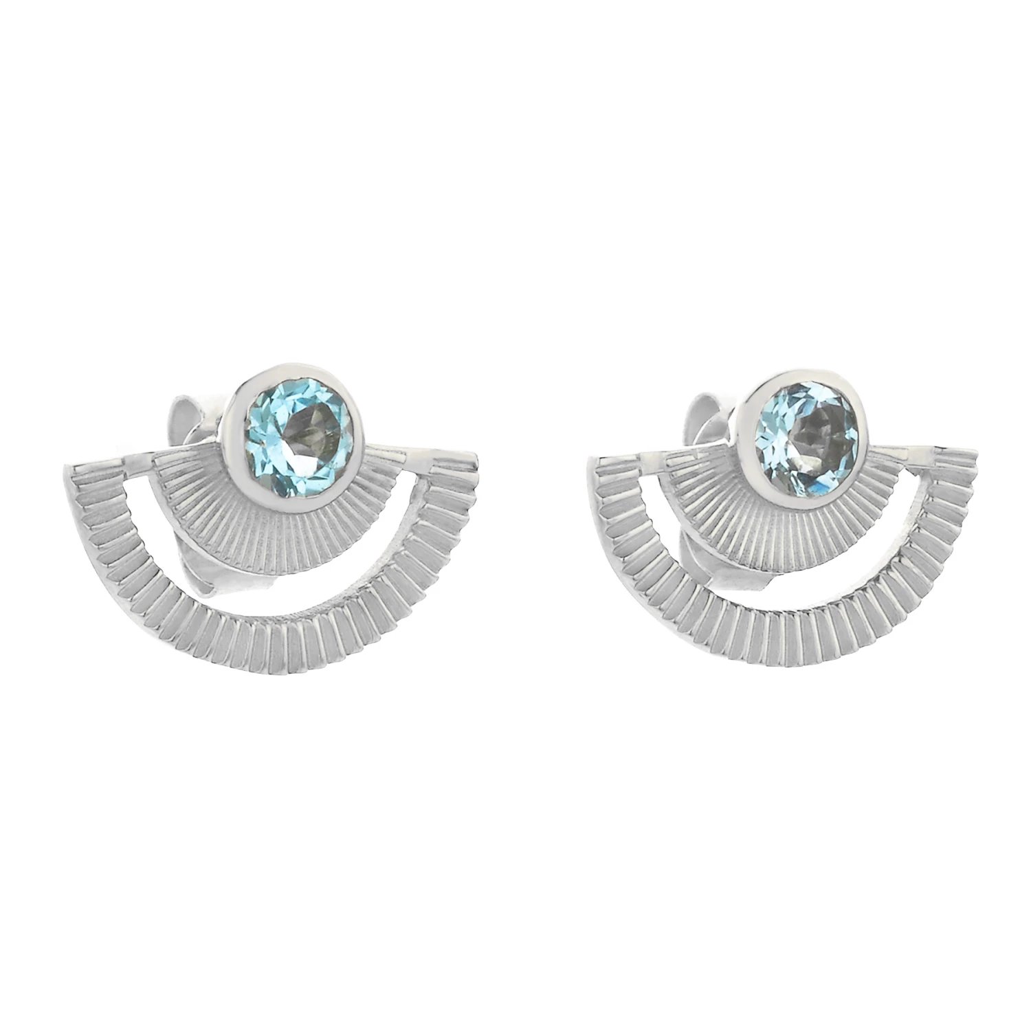 Zoe and Morgan Silver With Blue Topaz Golden Hour Earrings 4 Zoe and Morgan Silver With Blue Topaz Golden Hour Earrings