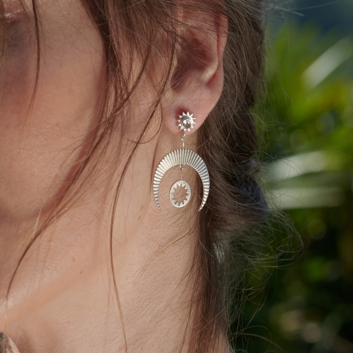 Zoe and Morgan Hatha Silver Earrings 2 Zoe and Morgan Hatha Silver Earrings