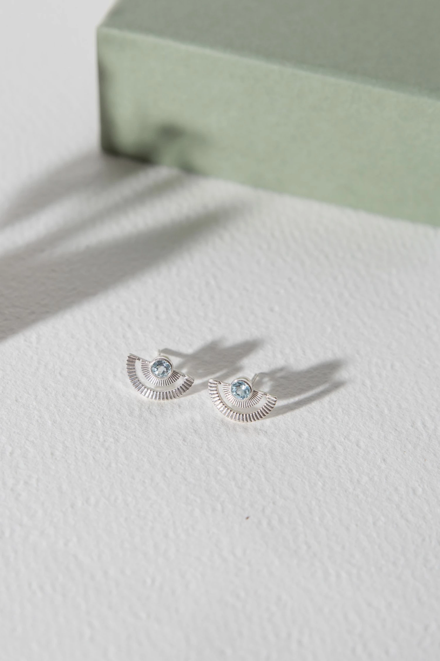 Zoe and Morgan Silver With Blue Topaz Golden Hour Earrings 1 Zoe and Morgan Silver With Blue Topaz Golden Hour Earrings