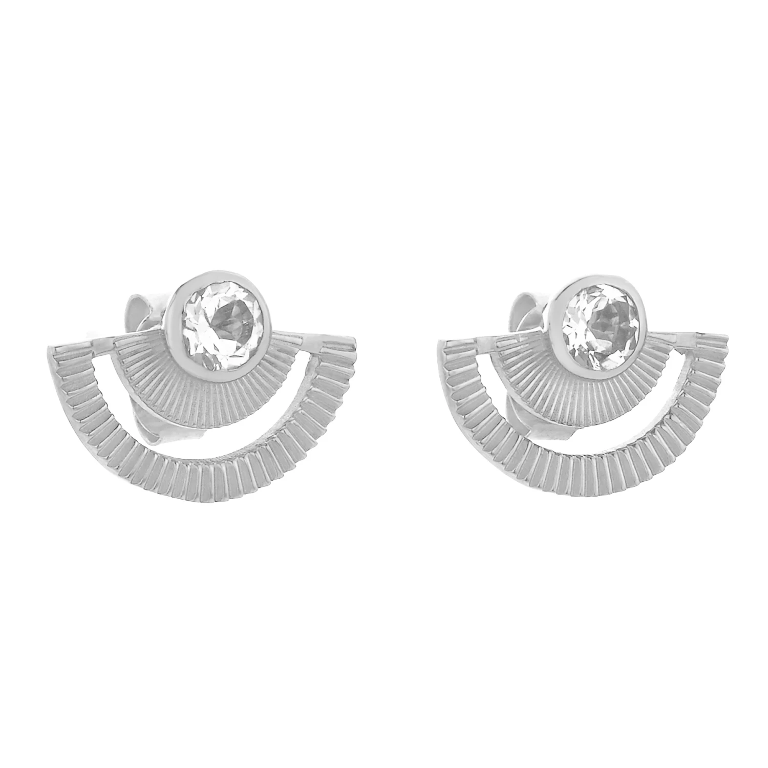 Zoe and Morgan Silver With White Zircon Golden Hour Earrings 5 Zoe and Morgan Silver With White Zircon Golden Hour Earrings