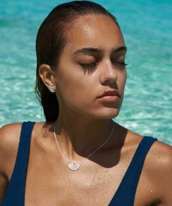 Zoe and Morgan Silver With Blue Topaz Golden Hour Earrings