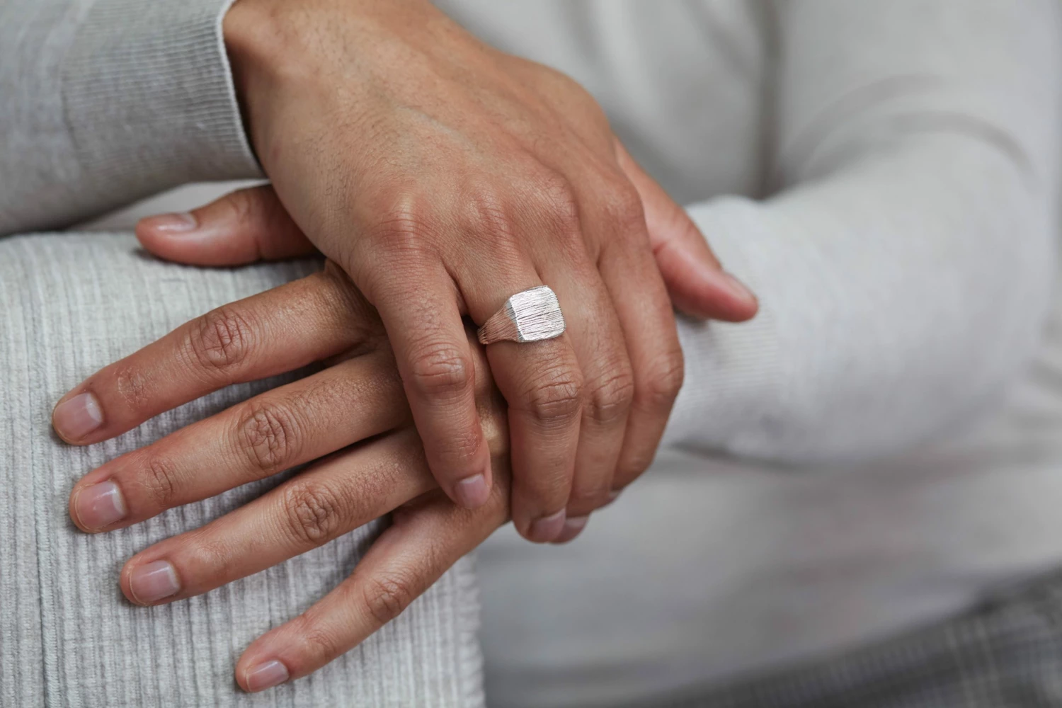 Zoe and Morgan Horizon Mens Signet Ring Silver 2 Zoe and Morgan Horizon Mens Signet Ring Silver