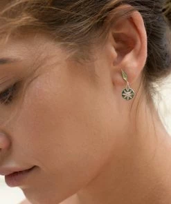 Zoe and Morgan Silver Eclipse Earrings