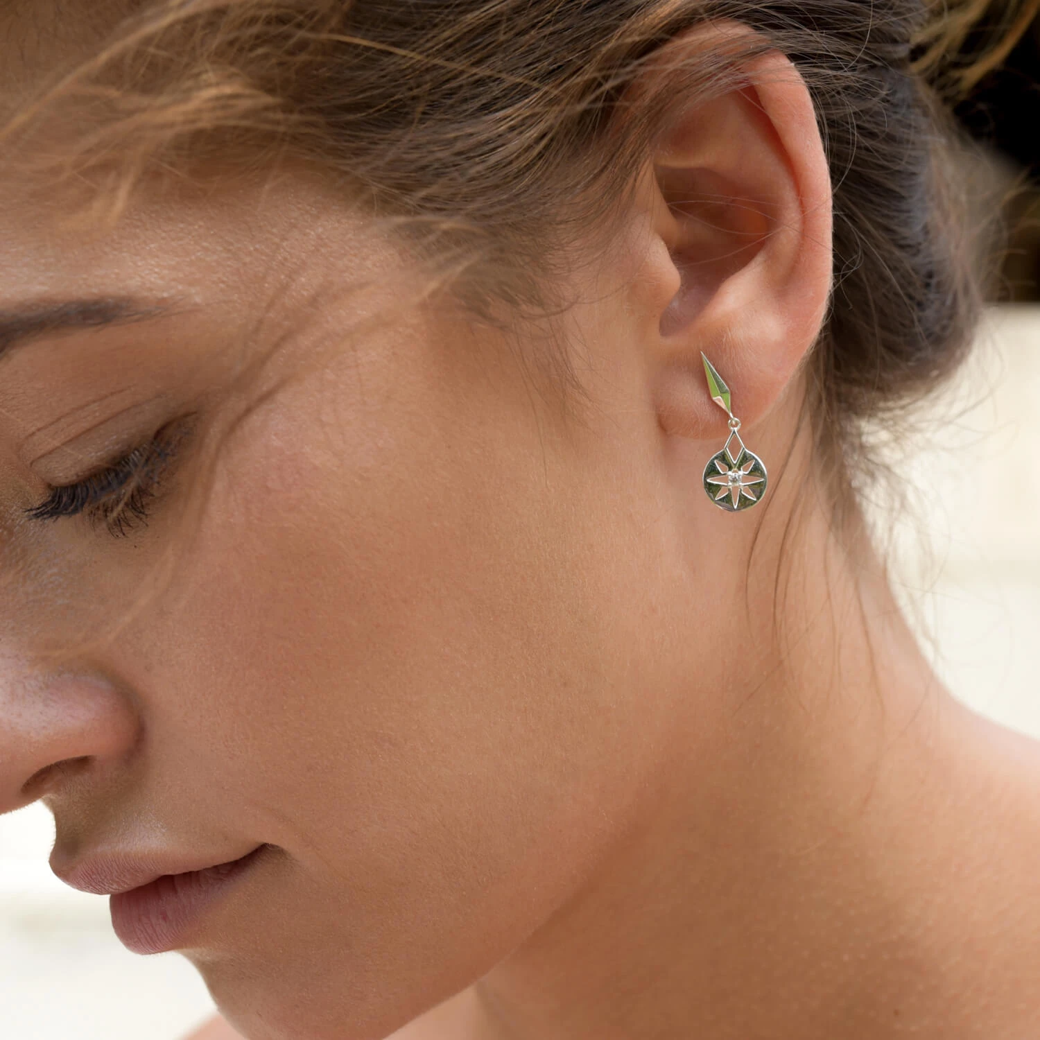 Zoe and Morgan Silver Eclipse Earrings 2 Zoe and Morgan Silver Eclipse Earrings