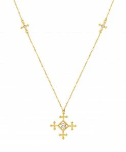 Zoe and Morgan Sura Necklace Natural White Zircon Gold 7 Zoe and Morgan Sura Necklace Natural White Zircon Gold