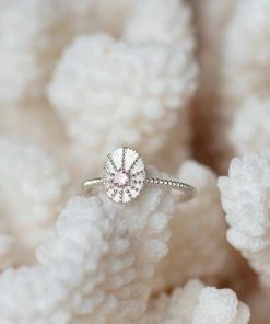 Zoe and Morgan Kina Stacker Ring Silver with Pink Tourmaline 7 Zoe and Morgan Kina Stacker Ring Silver with Pink Tourmaline