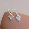 Zoe and Morgan Anastasia Silver Earrings with White Topaz