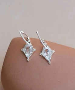 Zoe and Morgan Anastasia Silver Earrings with White Topaz