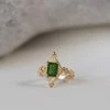 Zoe and Morgan Anastasia Ring Gold with Chrome Diopside