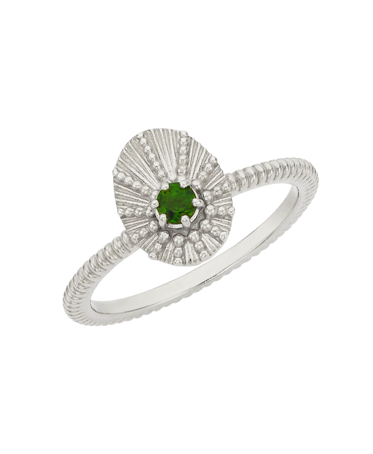 Zoe and Morgan Kina Stacker Ring Silver and Chrome Diopside 3 Zoe and Morgan Kina Stacker Ring Silver and Chrome Diopside