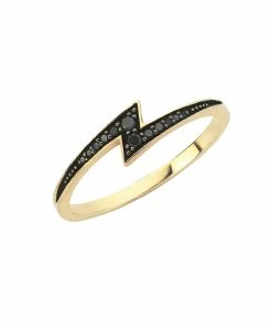 Zoe and Morgan Gold Zap Black Diamond Ring 7 Zoe and Morgan Gold Zap Black Diamond Ring
