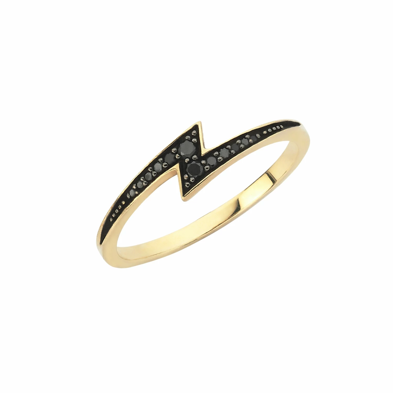 Zoe and Morgan Gold Zap Black Diamond Ring 3 Zoe and Morgan Gold Zap Black Diamond Ring