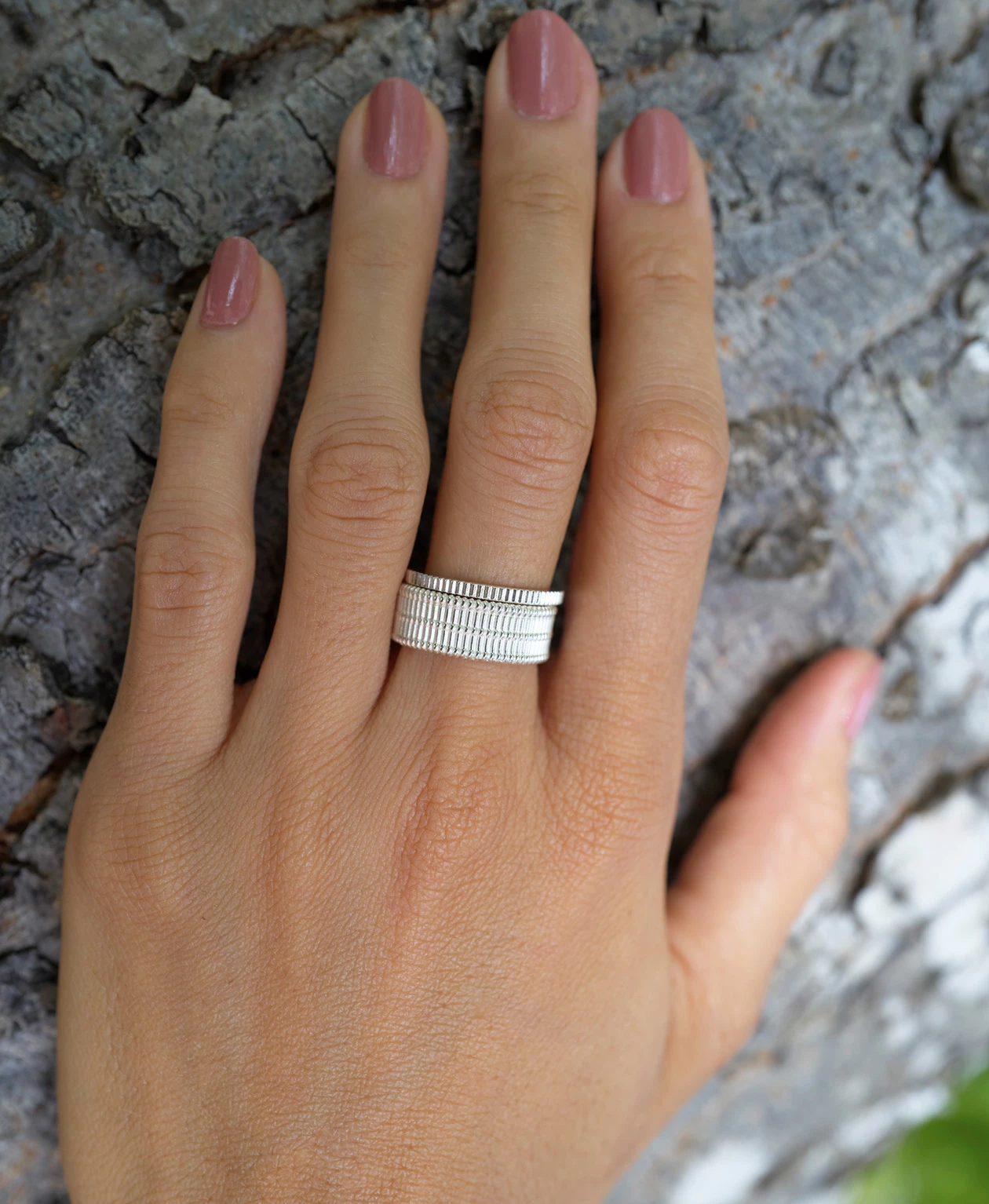 Zoe and Morgan Moored Stacker Ring Silver 2 Zoe and Morgan Moored Stacker Ring Silver