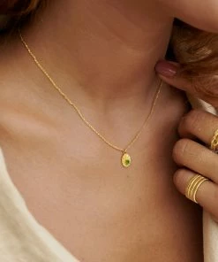 Zoe and Morgan Kina Chrome Diopside Necklace Gold 7 Zoe and Morgan Kina Chrome Diopside Necklace Gold