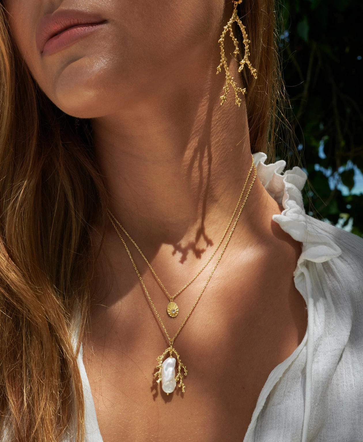 Zoe and Morgan Mutiara Pearl Gold Necklace 2 Zoe and Morgan Mutiara Pearl Gold Necklace