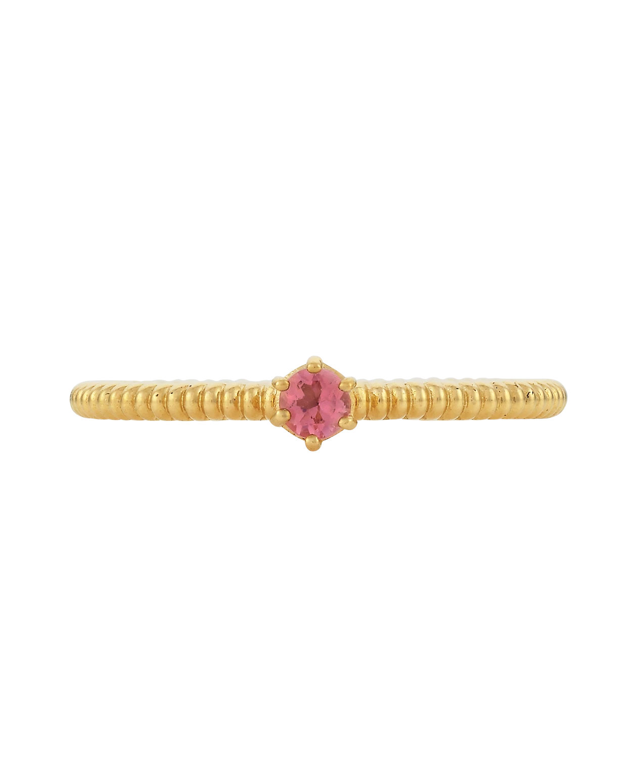 Zoe and Morgan Anchored Stacker Ring Gold and Pink Tourmaline 2 Zoe and Morgan Anchored Stacker Ring Gold and Pink Tourmaline