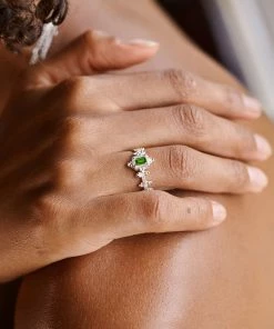 Zoe and Morgan Marina Ring Silver with Chrome Diopside 5 Zoe and Morgan Marina Ring Silver with Chrome Diopside