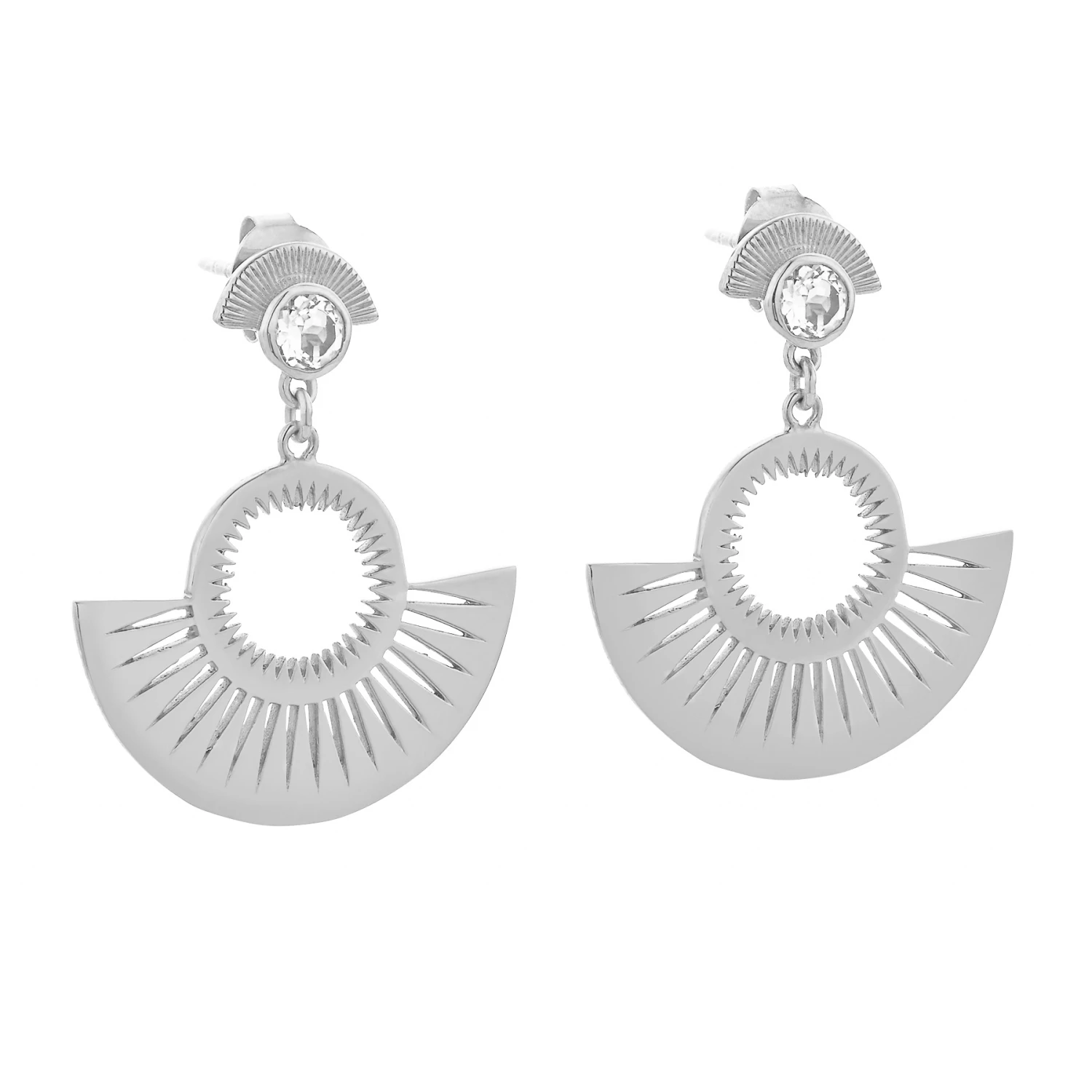 Zoe and Morgan Silver With White Zircon Pocket Full Of Sunshine Earrings 2 Zoe and Morgan Silver With White Zircon Pocket Full Of Sunshine Earrings