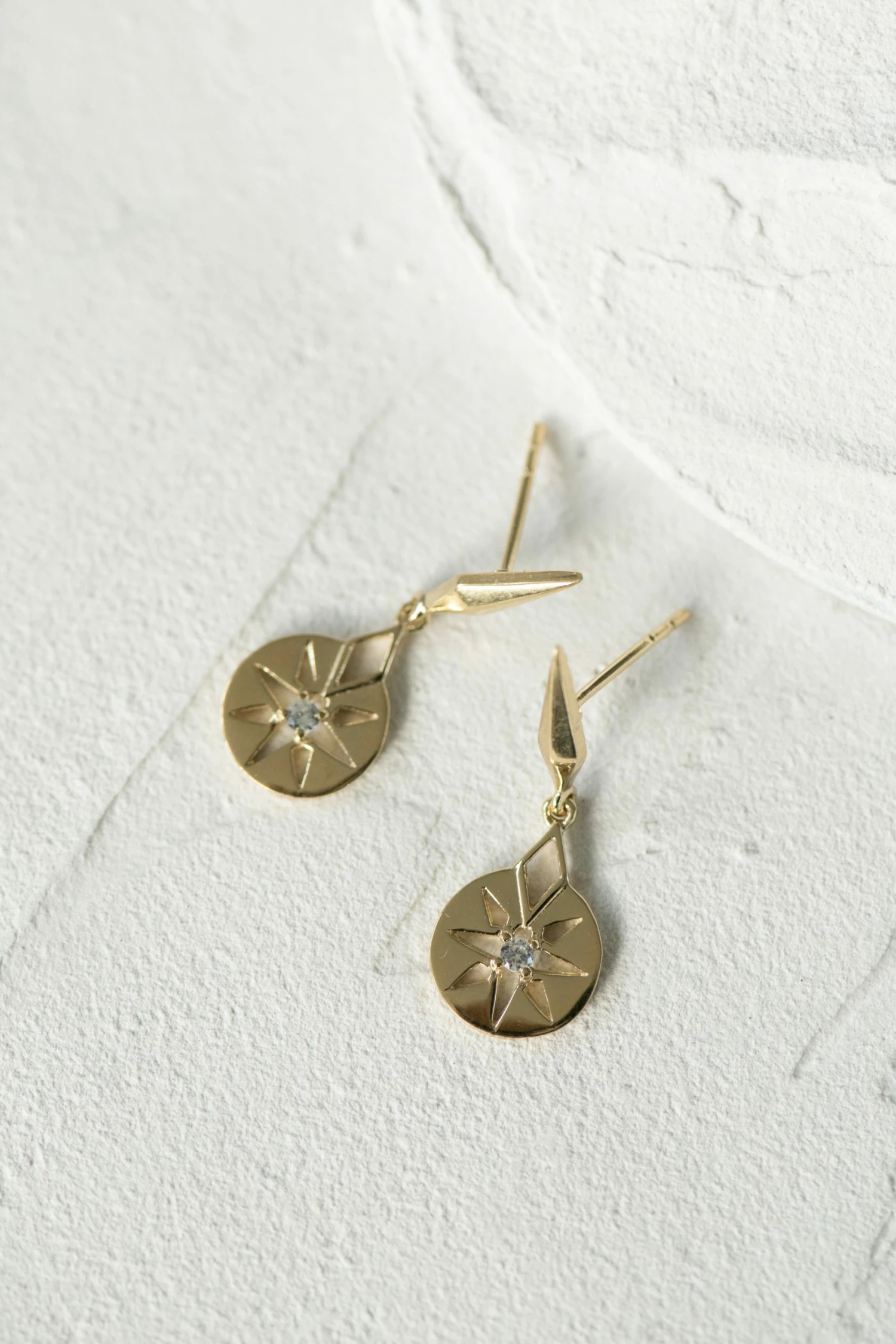 Zoe and Morgan Gold Eclipse Earrings 1 Zoe and Morgan Gold Eclipse Earrings