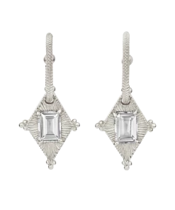 Zoe and Morgan Anastasia Silver Earrings with White Topaz