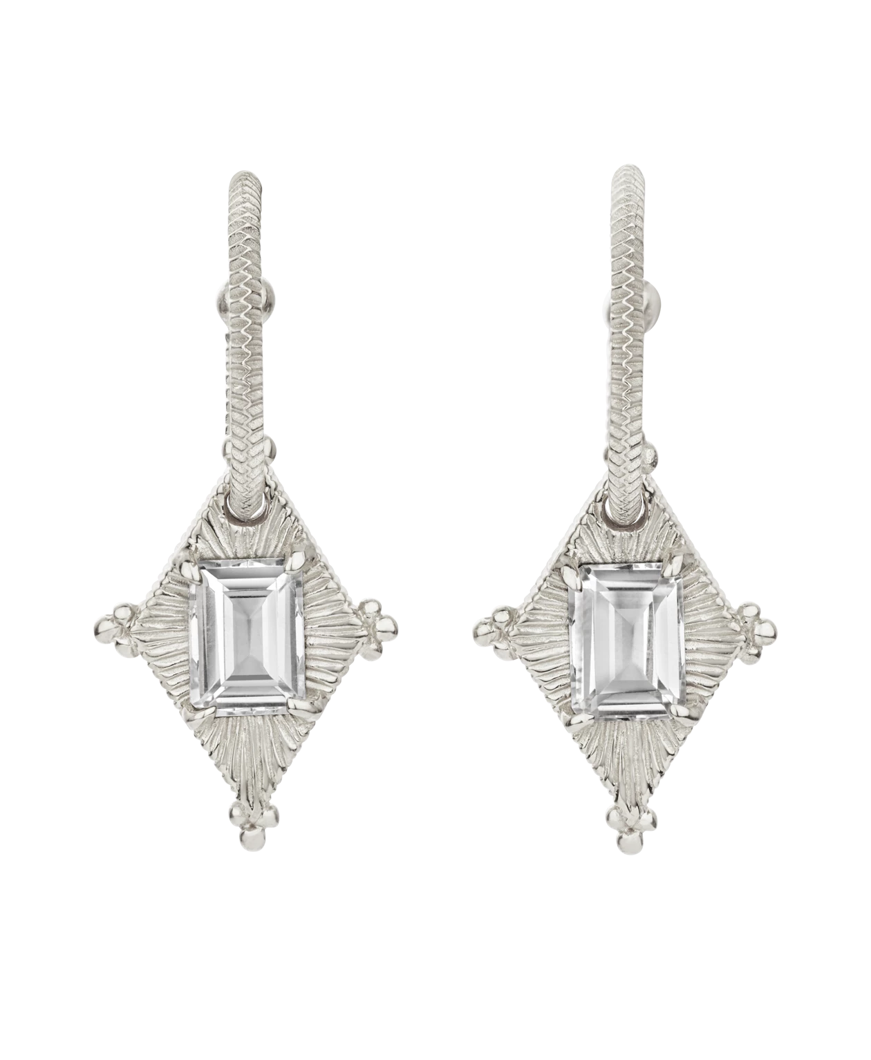 Zoe and Morgan Anastasia Silver Earrings with White Topaz 2 Zoe and Morgan Anastasia Silver Earrings with White Topaz