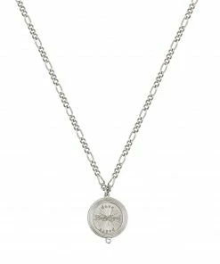 Zoe and Morgan Peace Necklace Silver with White Zircon 9 Zoe and Morgan Peace Necklace Silver with White Zircon