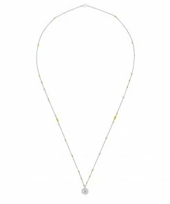 Zoe and Morgan Yellow Sapphire Solar Plexus Mala Silver Chakra Necklace