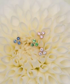 Zoe and Morgan Three Friends Single Stud Earrings