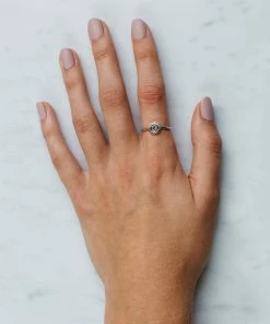 Zoe and Morgan Silver & Aquamarine Throat Chakra Ring