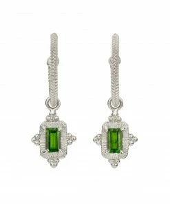 Zoe and Morgan Marina earrings silver with Chrome Diopside 7 Zoe and Morgan Marina earrings silver with Chrome Diopside