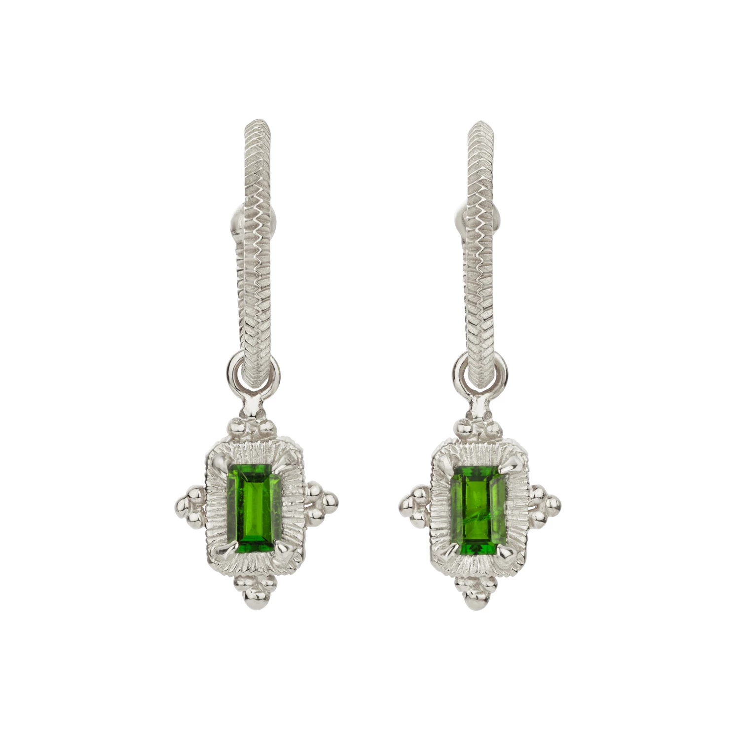 Zoe and Morgan Marina earrings silver with Chrome Diopside 3 Zoe and Morgan Marina earrings silver with Chrome Diopside